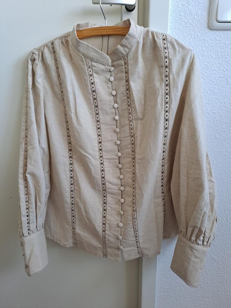 Ecru blouse van 'BISOU'S PROJECT' in maat S/M, Overige kleuren, Nieuw, Ophalen of Verzenden, Maat 36 (S)