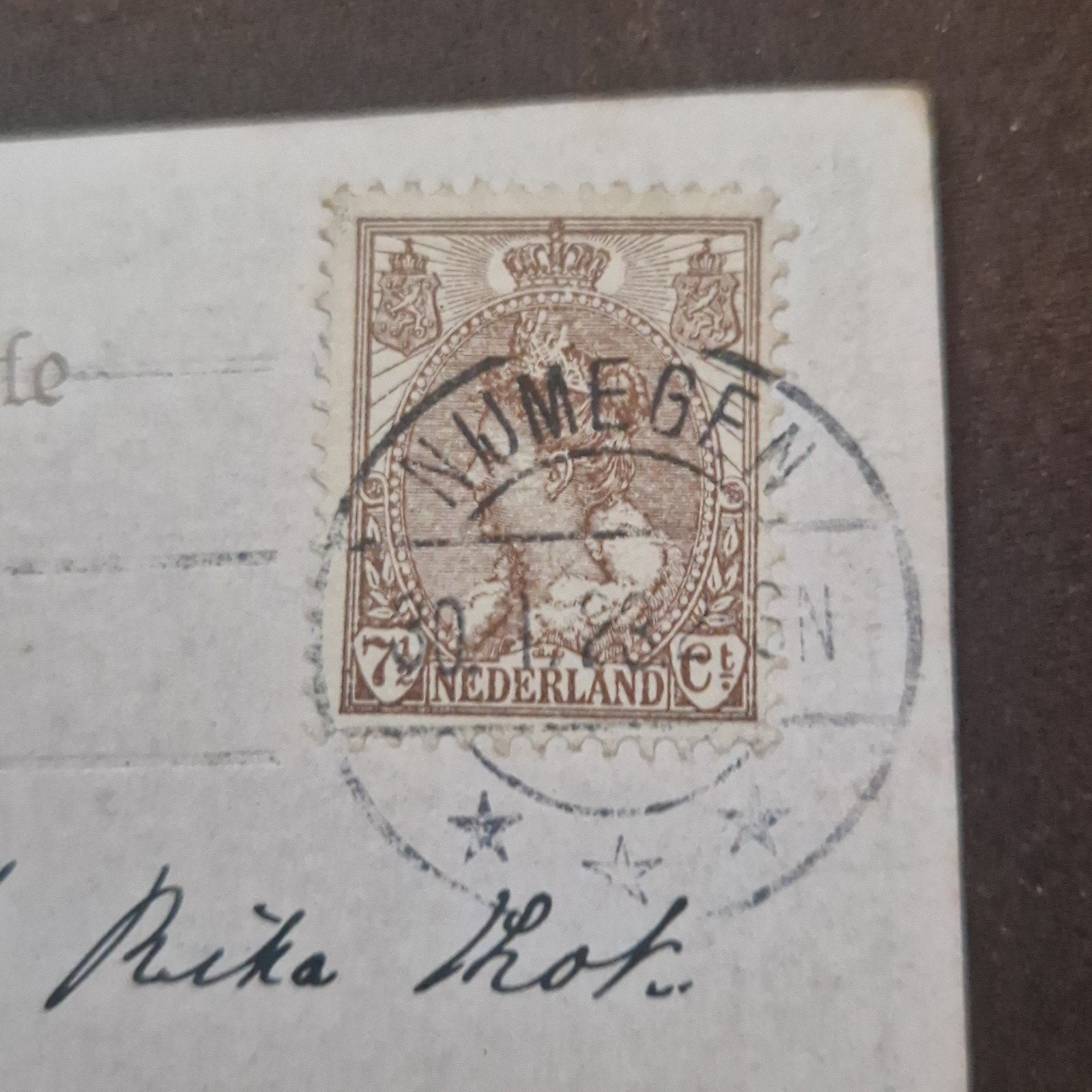 postzegel 7.5 cent met poststempel Nijmegen 1923, Ophalen of Verzenden