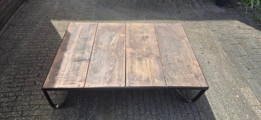 Vintage salontafel, Huis en Inrichting, Tafels | Salontafels, Gebruikt, Minder dan 50 cm, 50 tot 100 cm, 100 tot 150 cm, Rechthoekig