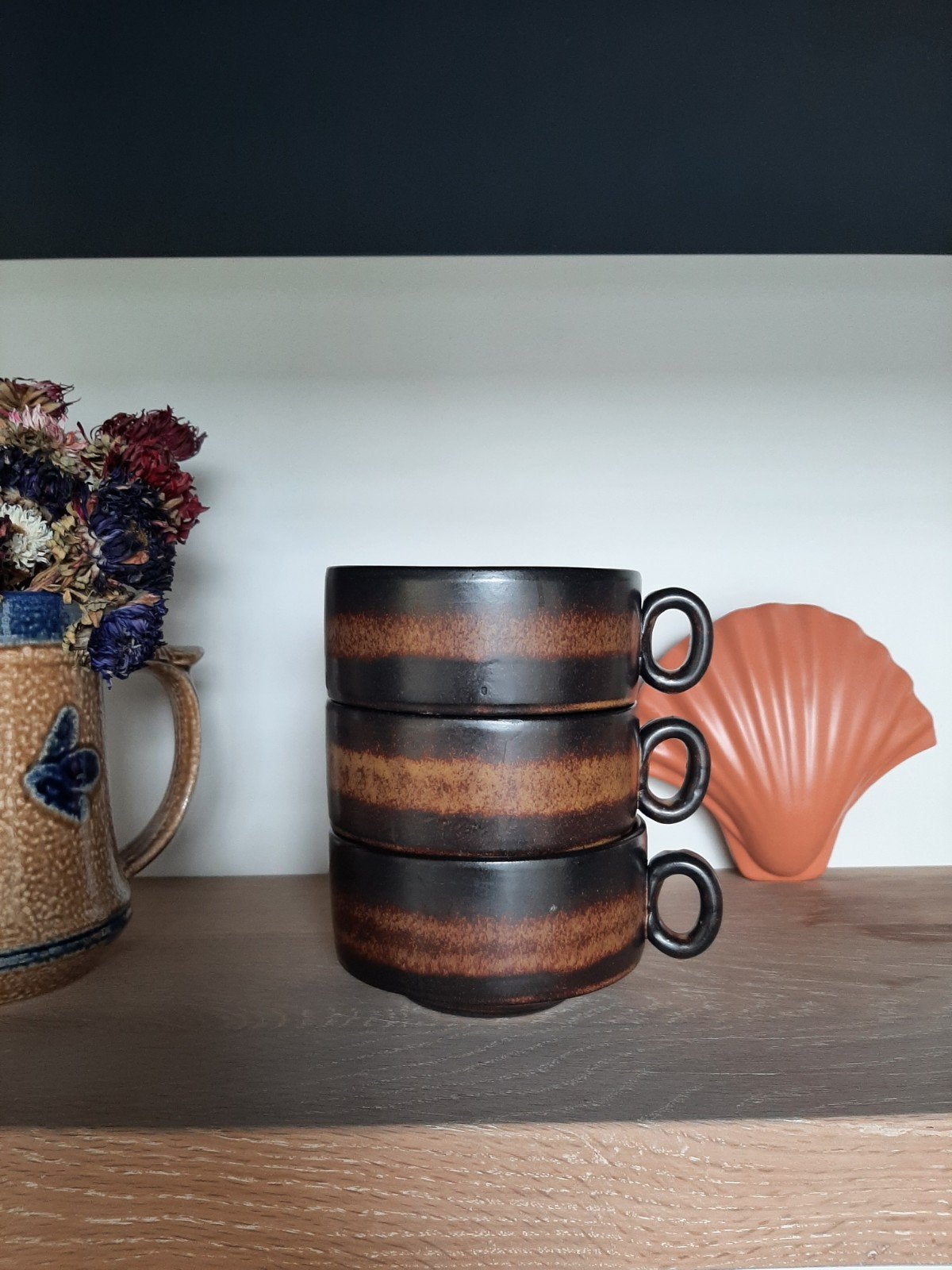 3 vintage soepkommen inspiratiebron voor HK Living geweest, Huis en Inrichting, Keuken | Servies, Keramiek, Ophalen of Verzenden