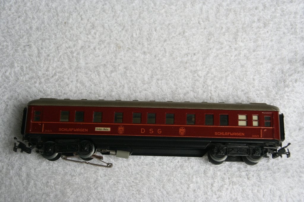 Marklin HO 346/3 DSG slaapwagon bruin (1-9), Wisselstroom, Gebruikt, Wagon, Ophalen of Verzenden