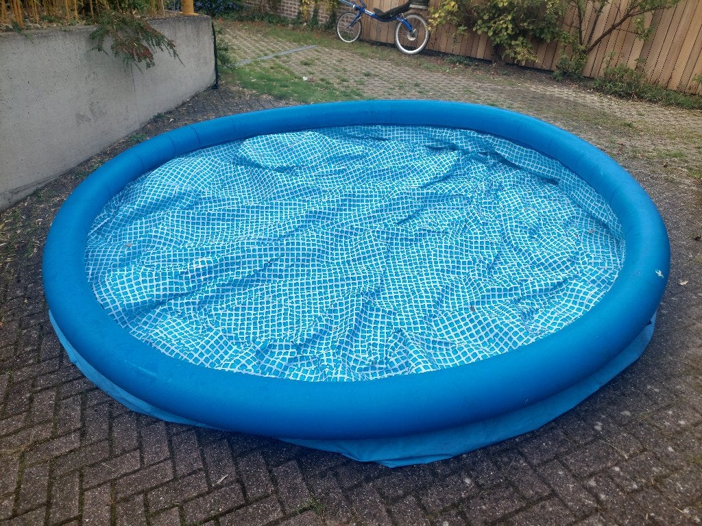 Groot opblaasbad met pomp, Tuin en Terras, Ophalen, Gebruikt, Minder dan 80 cm, Opblaaszwembad