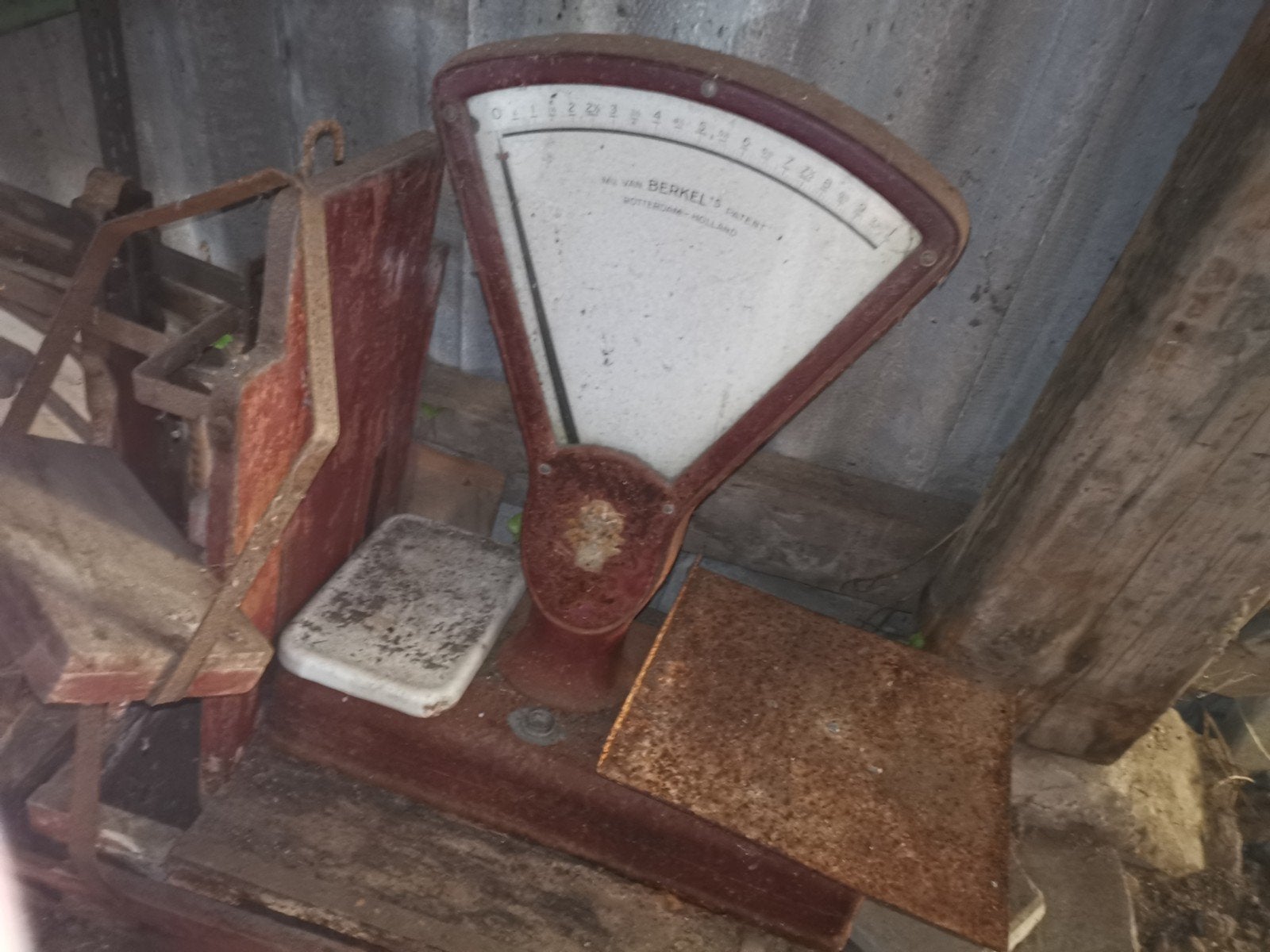 Leuke Retro/Vintage - BERKEL Fruit Weegschaal /Sier Object, Winkelweegschaal, Ophalen of Verzenden, Gebruikt, Minder dan 10 kg
