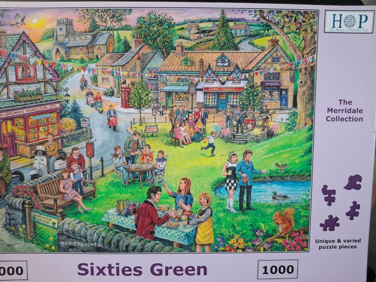 Mooie puzzel Hop, 1000 stukjes., Ophalen of Verzenden, 500 t/m 1500 stukjes, Zo goed als nieuw