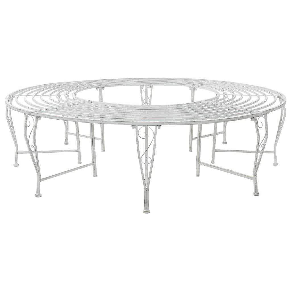 Boombank parkbank rond ijzer ø160 wit GRATIS BEZORGD!, Tuin en Terras, Verzenden, Nieuw, Nvt, Nvt