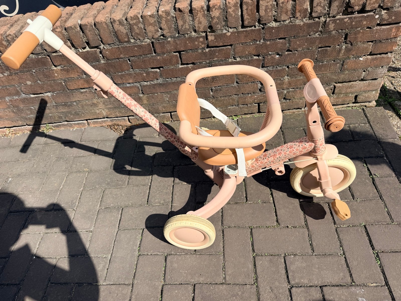 Little Dutch driewieler - weinig gebruikt, Ophalen of Verzenden, Zo goed als nieuw, Duwstang