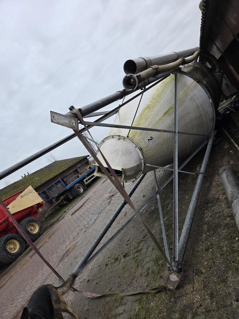 Silo met vijzel melkpoeder silo, Ophalen, Voertechniek