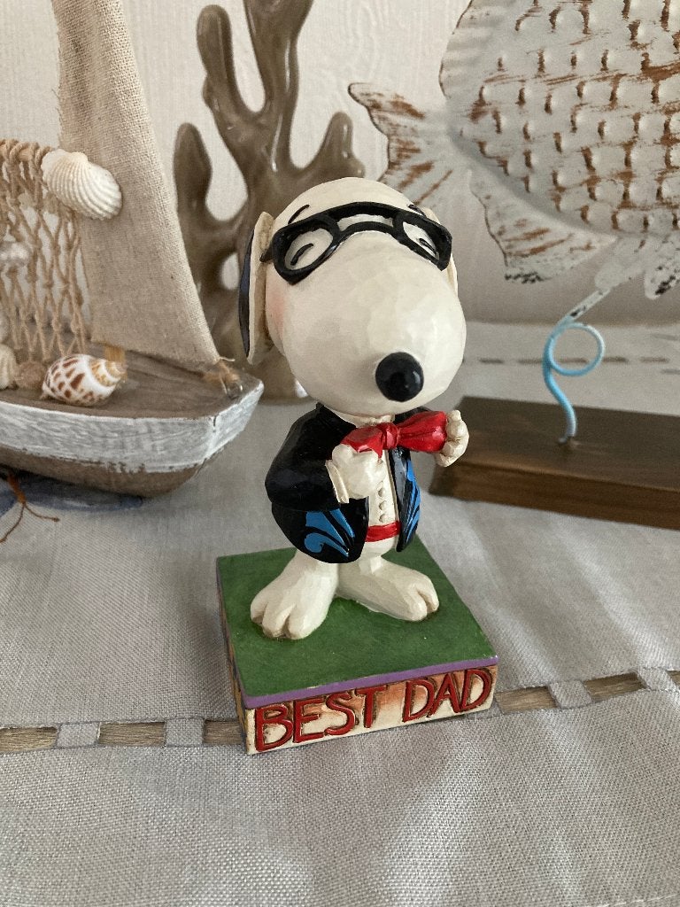 PEANUTS JIM SHORE - BEST DAD traditions - SNOOPY ( retired ), Verzamelen, Ophalen of Verzenden, Overige figuren, Zo goed als nieuw