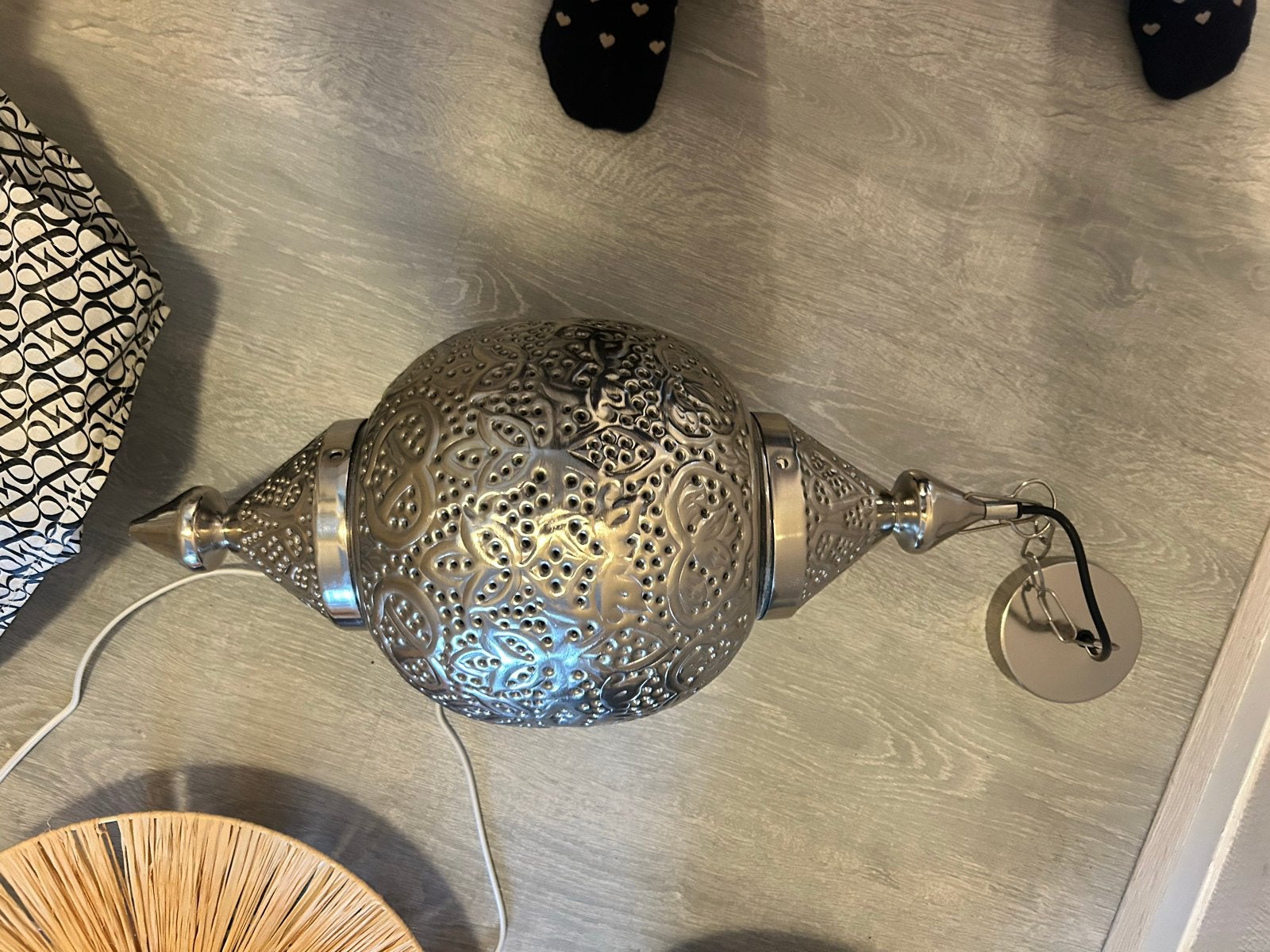 Oosterse hanglamp, Overige merken, Gebruikt, Zilver, Ophalen