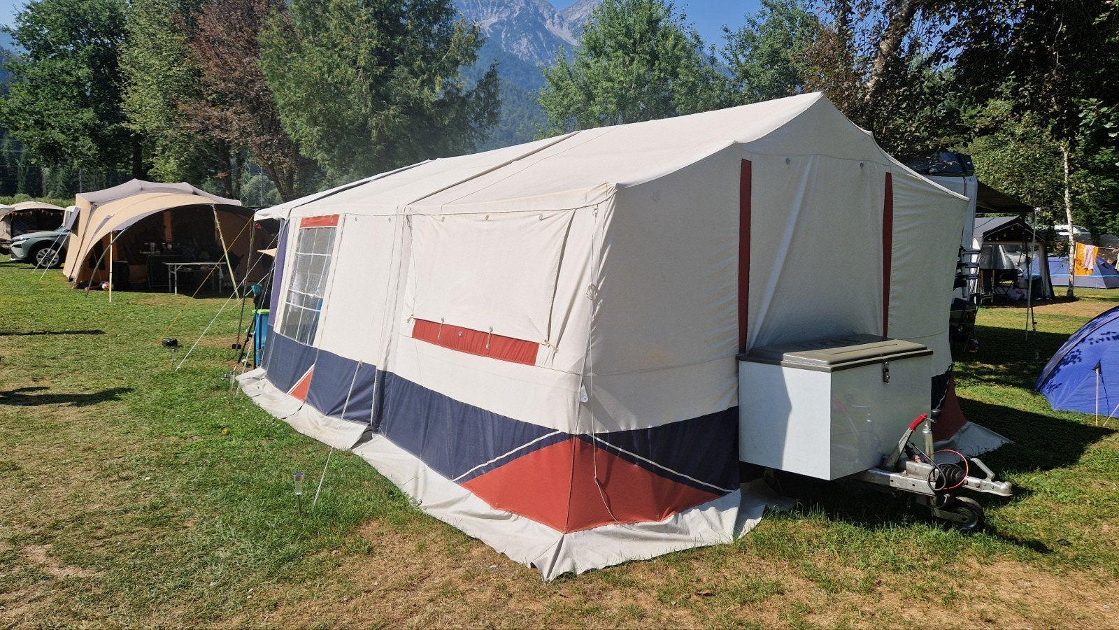 Vouwwagen Jamet 5 persoons, Ophalen, Beige, Aanwezig, Jamet