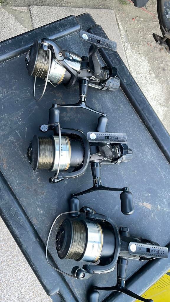 3 shimano karper baitrunner molens, Watersport en Boten, Ophalen of Verzenden, Zo goed als nieuw, Molen