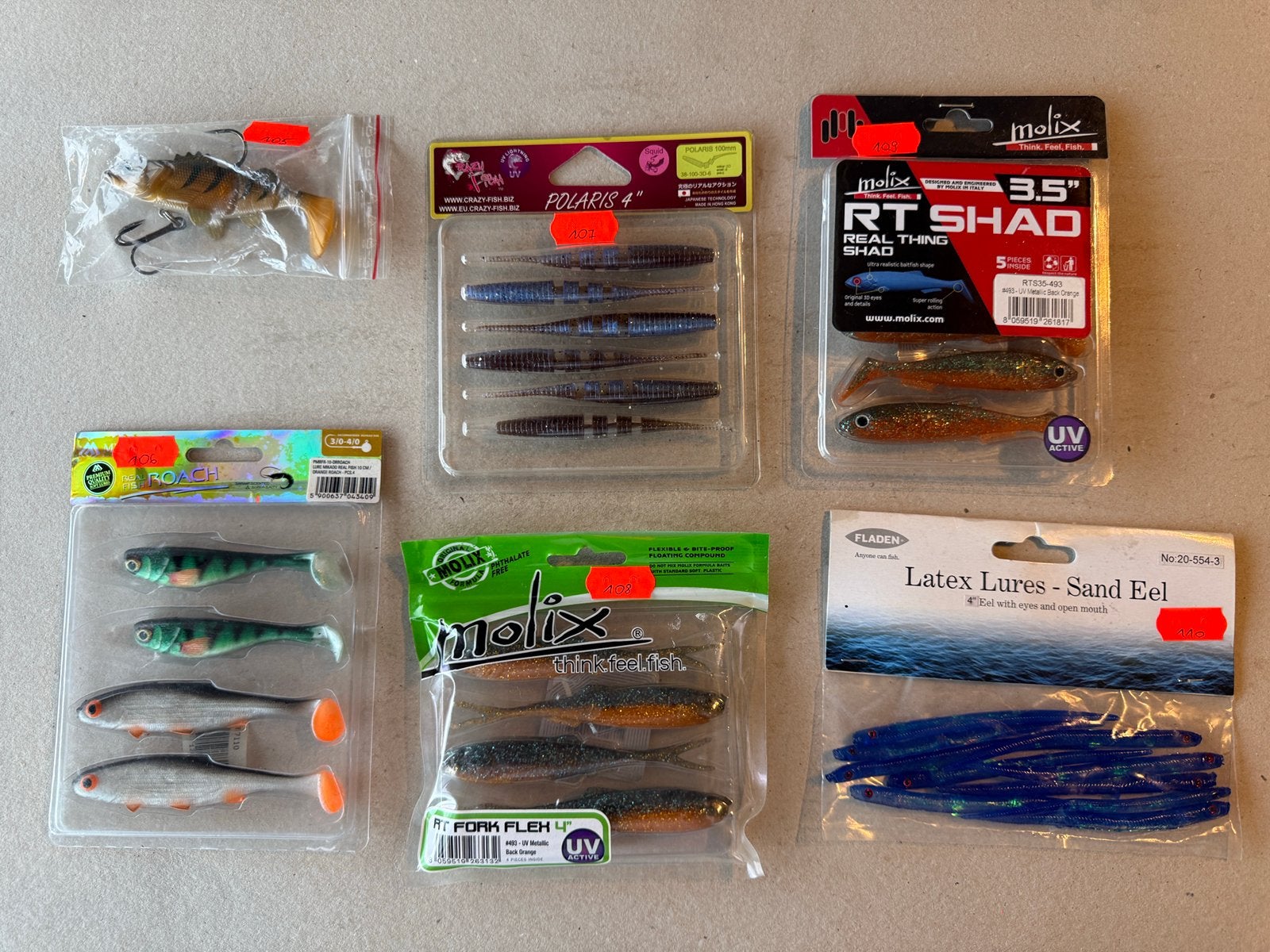 Diverse softbaits Molix, Crazy Fish, Mikado, Fladen kunstaas, Watersport en Boten, Ophalen of Verzenden, Nieuw, Kunstaas