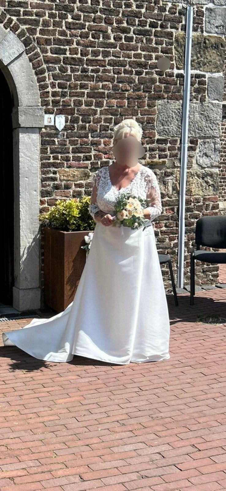 Prachtige A-lijn trouwjurk van het bekende merk, Ophalen of Verzenden, Zo goed als nieuw, Wit, Trouwjurk