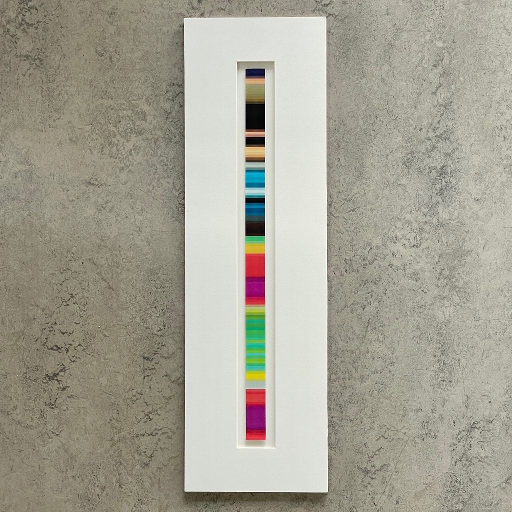 Irma Boom KUNSTWERK streepjescode DNA gesigneerd oplage, Meerkleurig, 66 cm, Ophalen of Verzenden, Schilderij/print