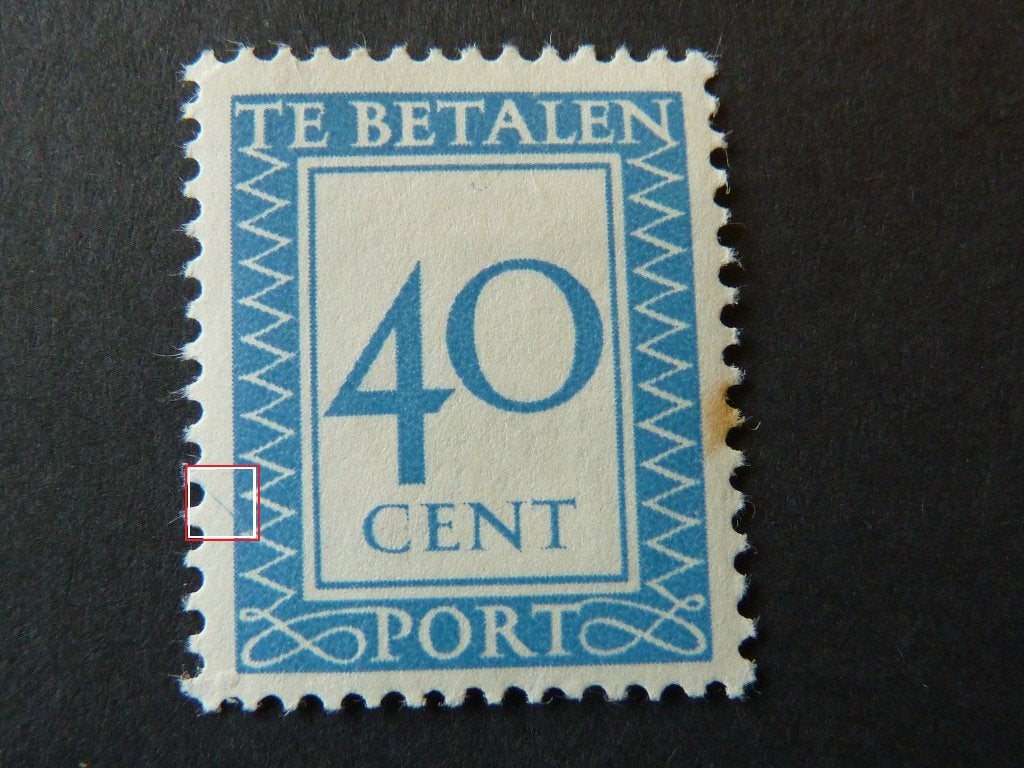 plaatfout port P99 , ongebruikt., Ophalen of Verzenden, Na 1940, Postfris
