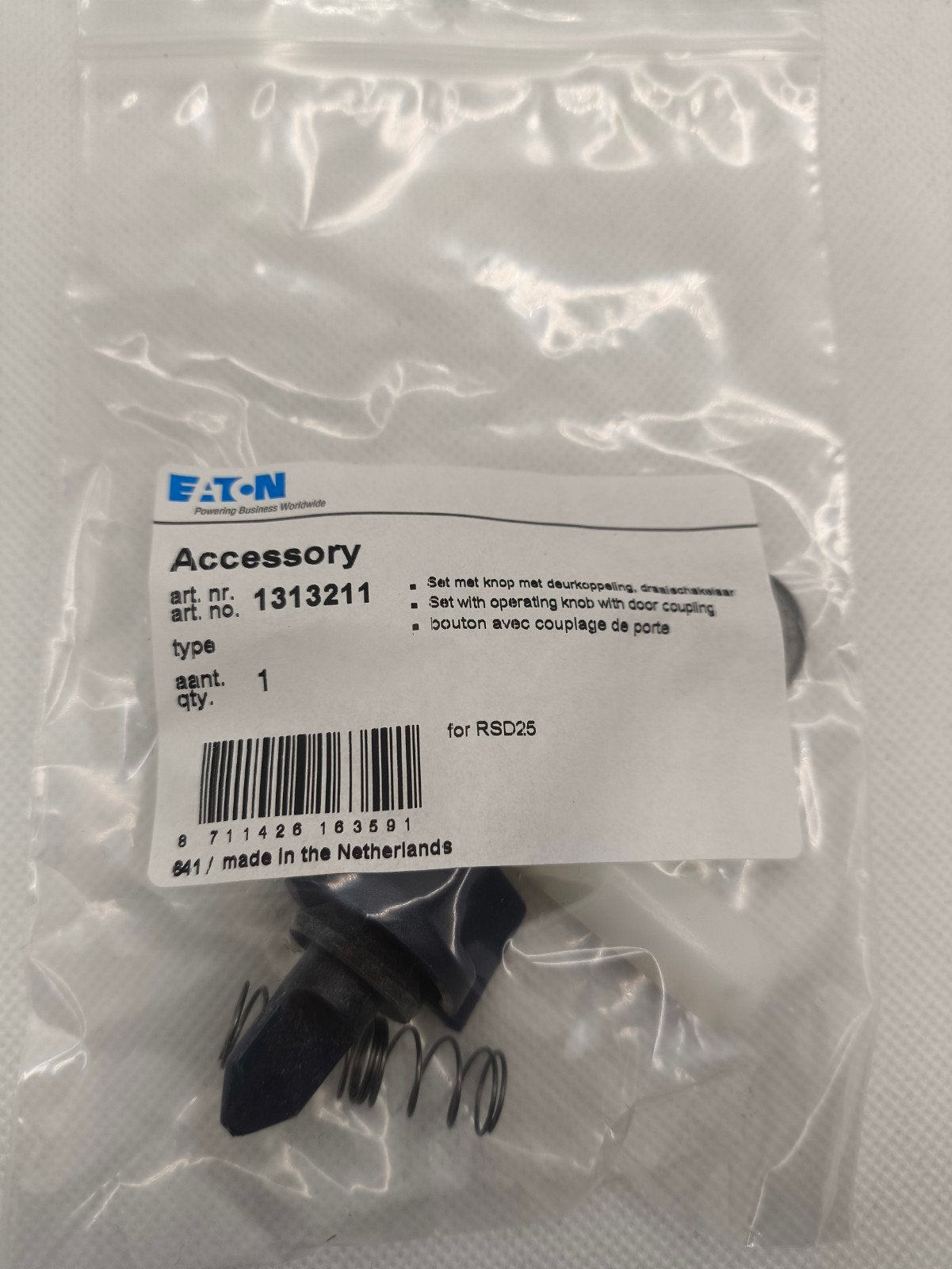 Eaton industries halyester RSDKNOBKITHAL deurkoppeling, Ophalen of Verzenden