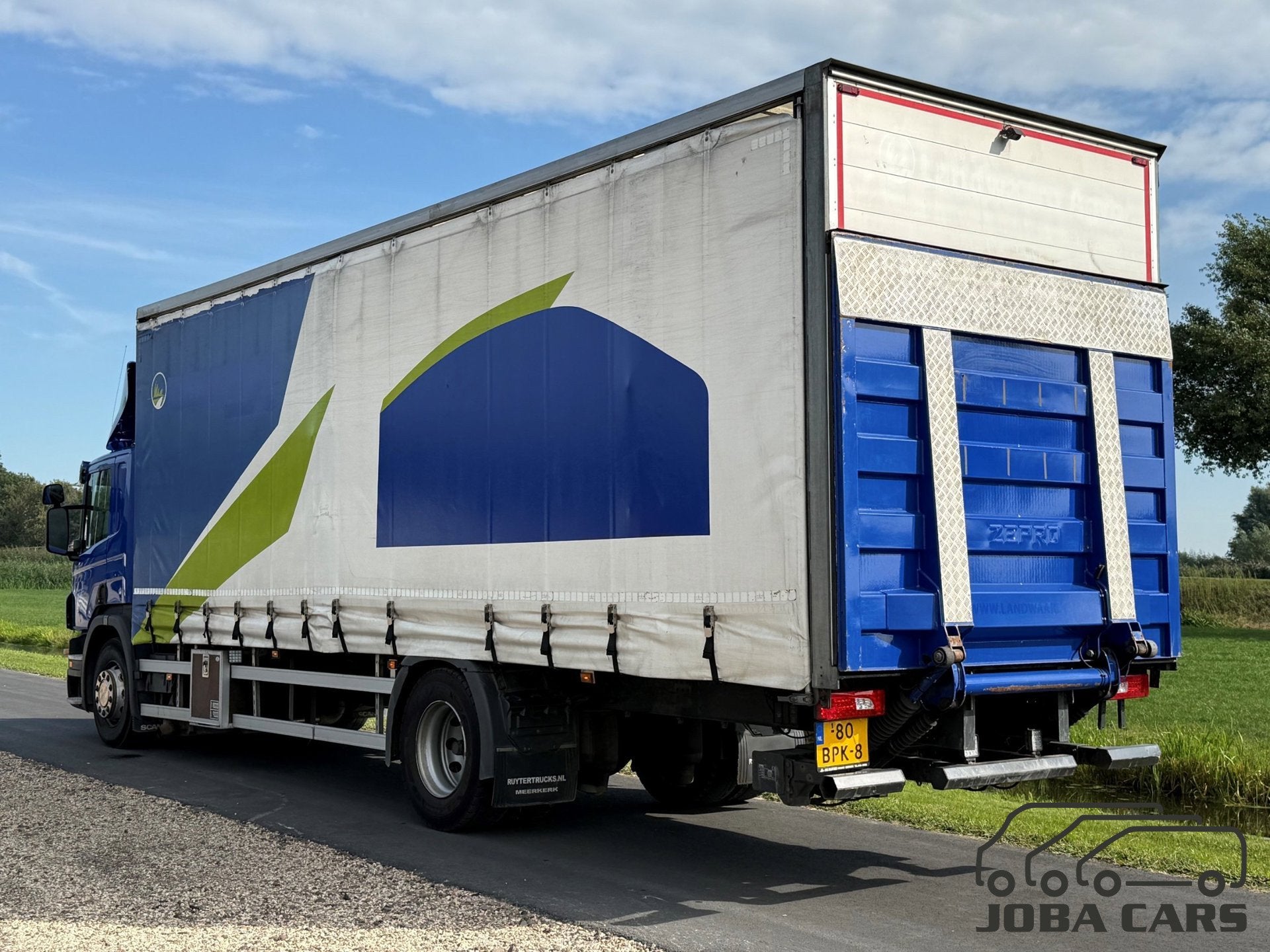 Scania P 230 EUR6 Schuifzeilen Bakwagen 2013 351.542km, 230 pk, Euro 6, Scania, Blauw