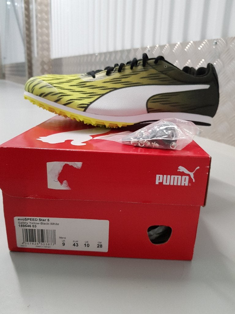Nieuwe PUMA evoSPEED Star 5 atletiek spikes - Maat 43, Overige merken, Nieuw, Ophalen of Verzenden, Spikes