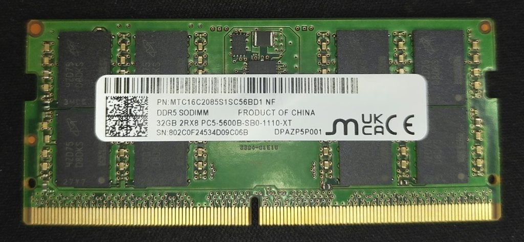 32GB SODIMM DDR5, 32 GB, Ophalen of Verzenden, Zo goed als nieuw, DDR5