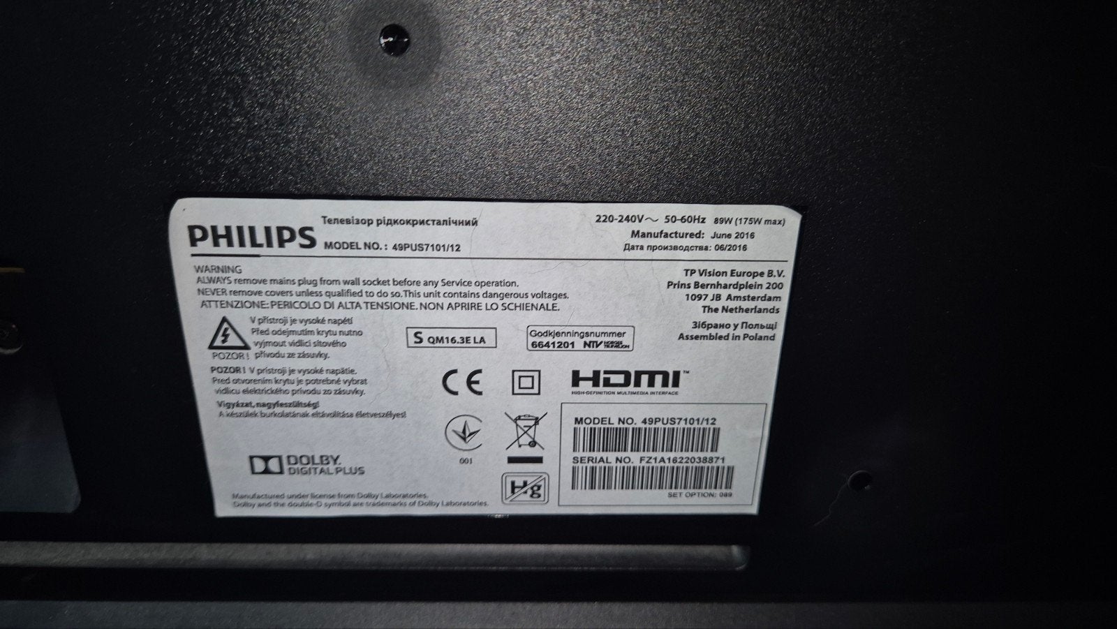 Foto 5 van 49 inch Philips PUS49/7909 Ambilight TV - 100% functioneel