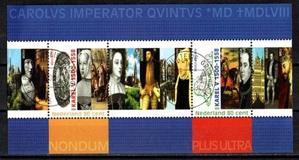 Nederland nr. 1877 Blok 300e geboortedag Karel V gestempeld, Postzegels en Munten, Postzegels | Nederland, Verzenden, Na 1940