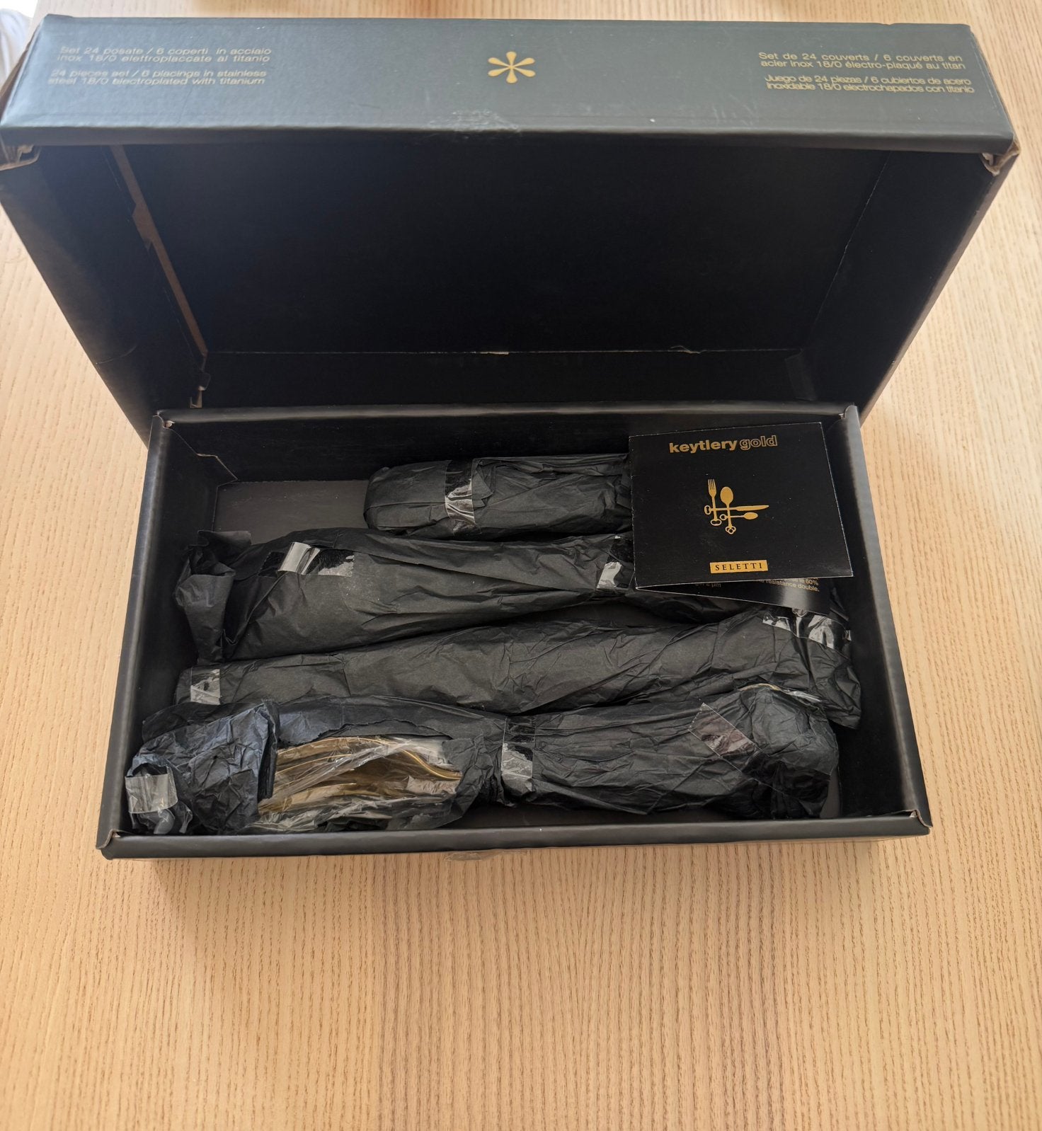 Seletti Keytlery Gold – 24-delige bestekset – nieuw, Ophalen, Nieuw, Rvs of Chroom, Bestekset