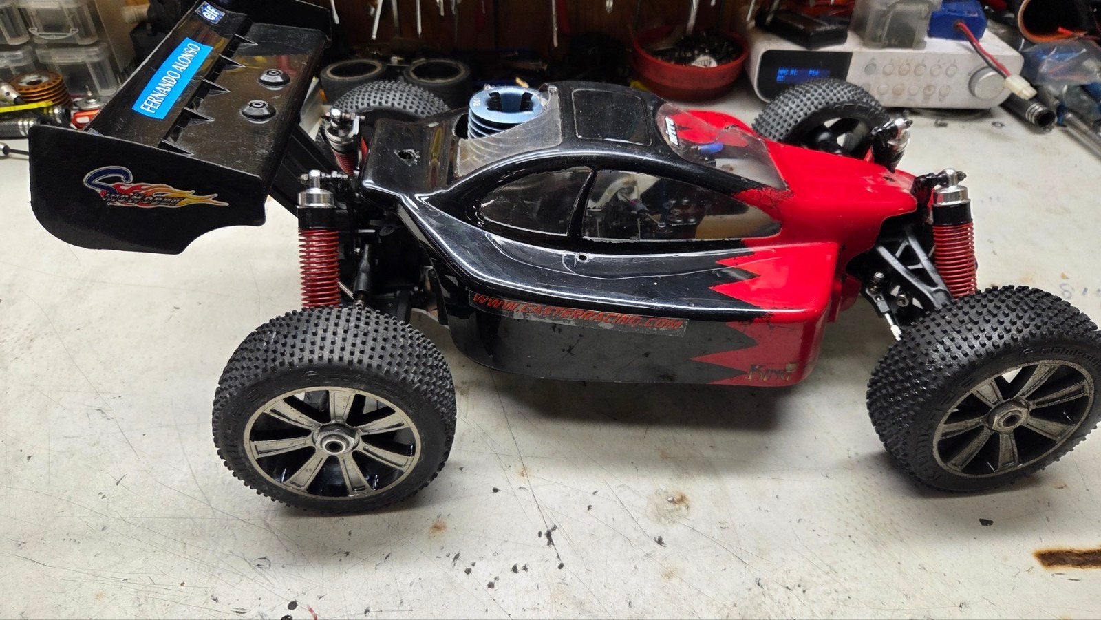 Te koop leuke gs racing, Gebruikt, Ophalen of Verzenden, Auto onroad, Schaal 1:8