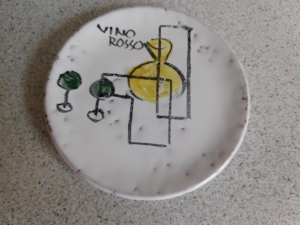 Tapas Bord 14 cm. Vino Rosso Geel, Ophalen of Verzenden, Zo goed als nieuw, Bord(en), Overige stijlen