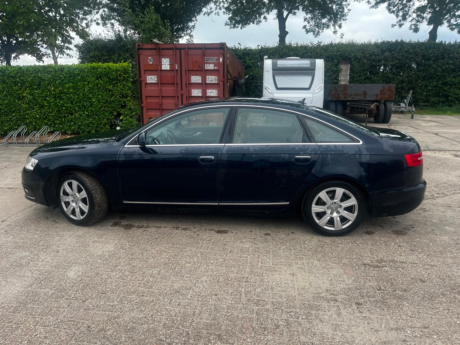 Audi A6 3.0 TDI 176KW Quattro Tiptronic 2009 Blauw Schuifdak, Auto's, Automaat, Blauw, 1760 kg, Bruin