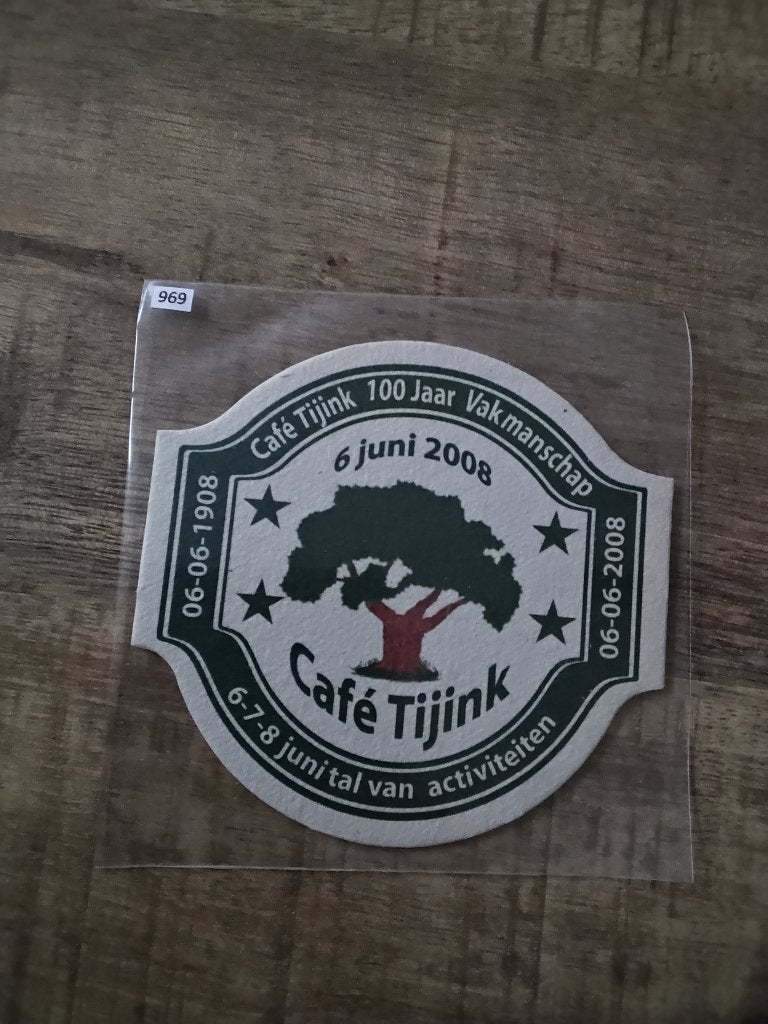Grolsch bier viltje cafe tijink 2008, Ophalen of Verzenden, Nieuw, Viltje(s), Grolsch