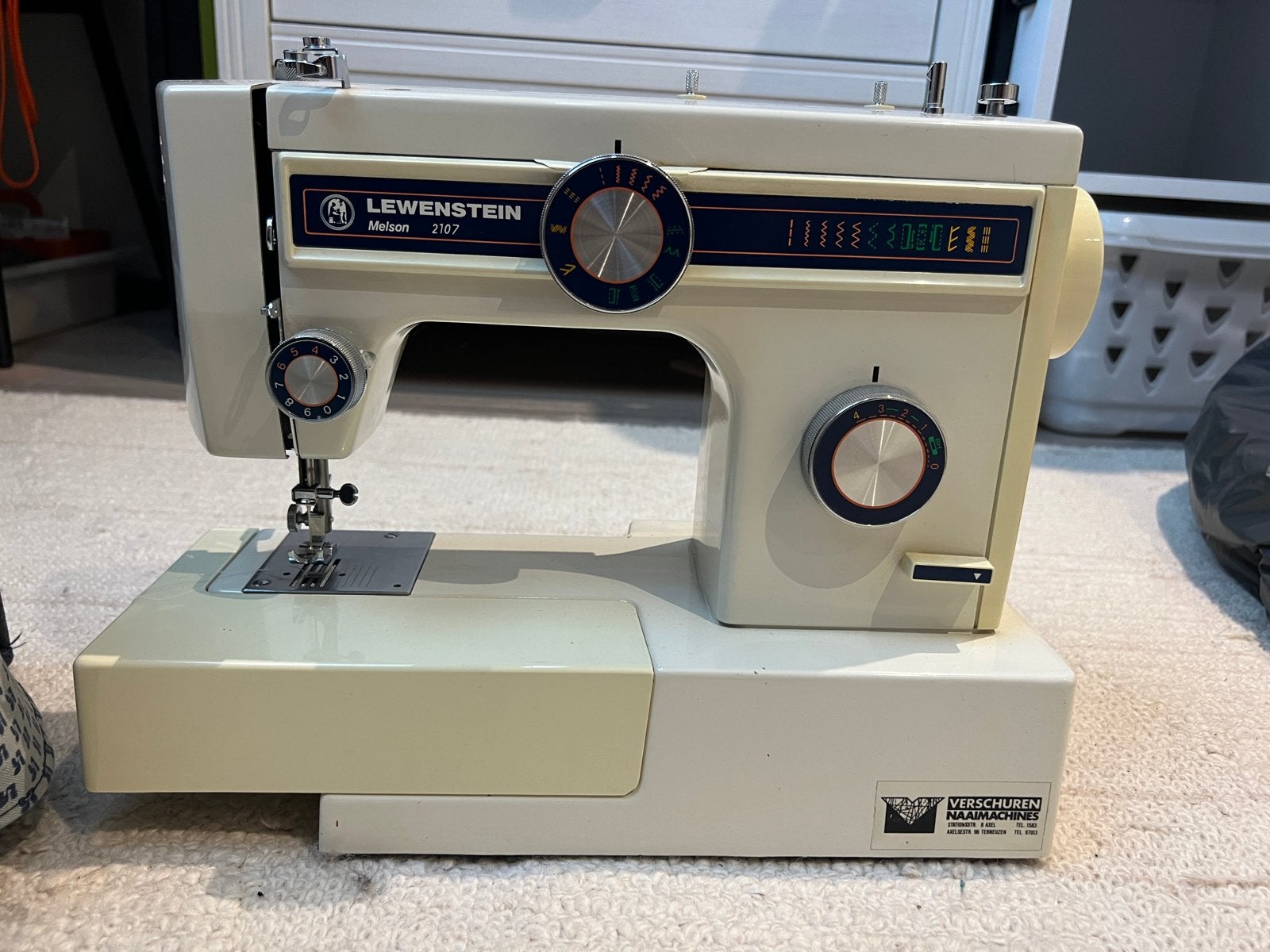 Lewenstein Melson 2107 Naaimachine met koffer en handleiding, Ophalen, Gebruikt, Naaimachine, Lewenstein