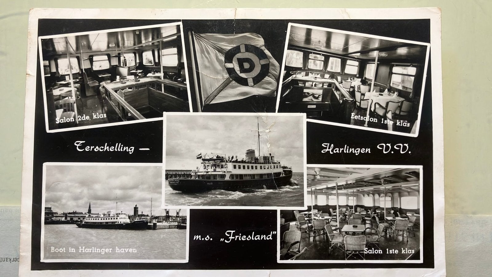 Terschelling  5 luik Friesland (1955)  & interieur foto's, Ophalen of Verzenden, 1940 tot 1960, Friesland