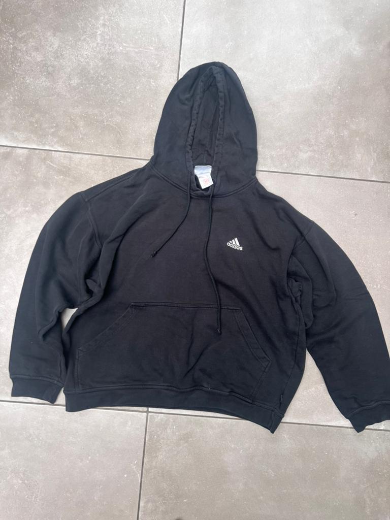 ADIDAS VINTAGE ZWART HOODIE PULLOVER SWEATER MAAT S, Kleding | Heren, Truien en Vesten, Ophalen of Verzenden, Gedragen, Maat 46 (S) of kleiner