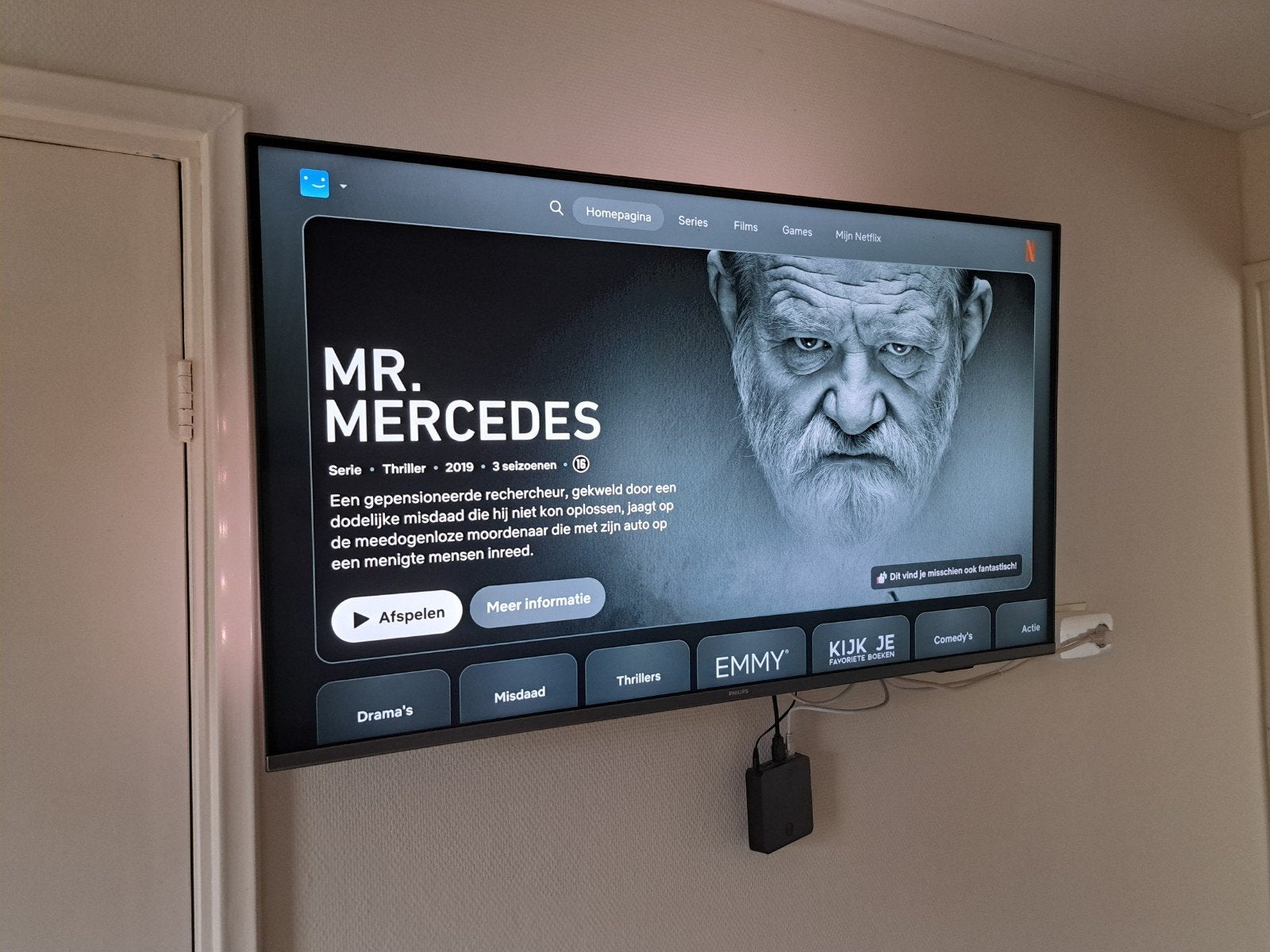 Philips Ambilight 43PUS7906 inclusief ophangbeugel, Ophalen, Philips, LED, Zo goed als nieuw