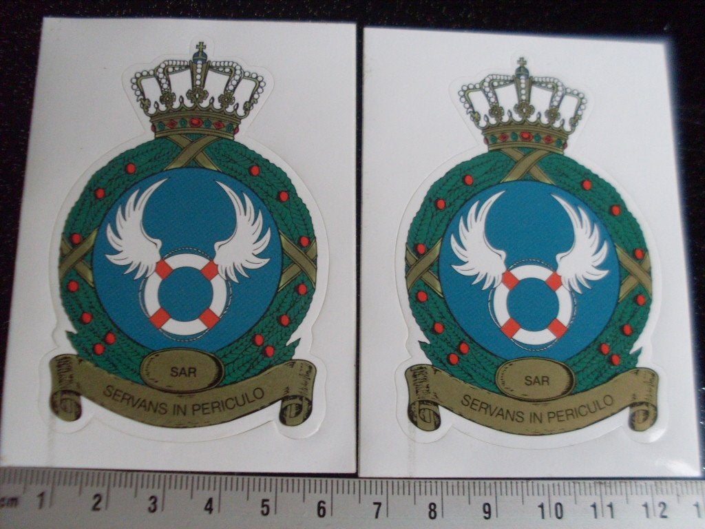 2x sticker Search and Rescue (SAR) squadron 301 KLu, Verzenden, Zo goed als nieuw, Bedrijf of Vereniging