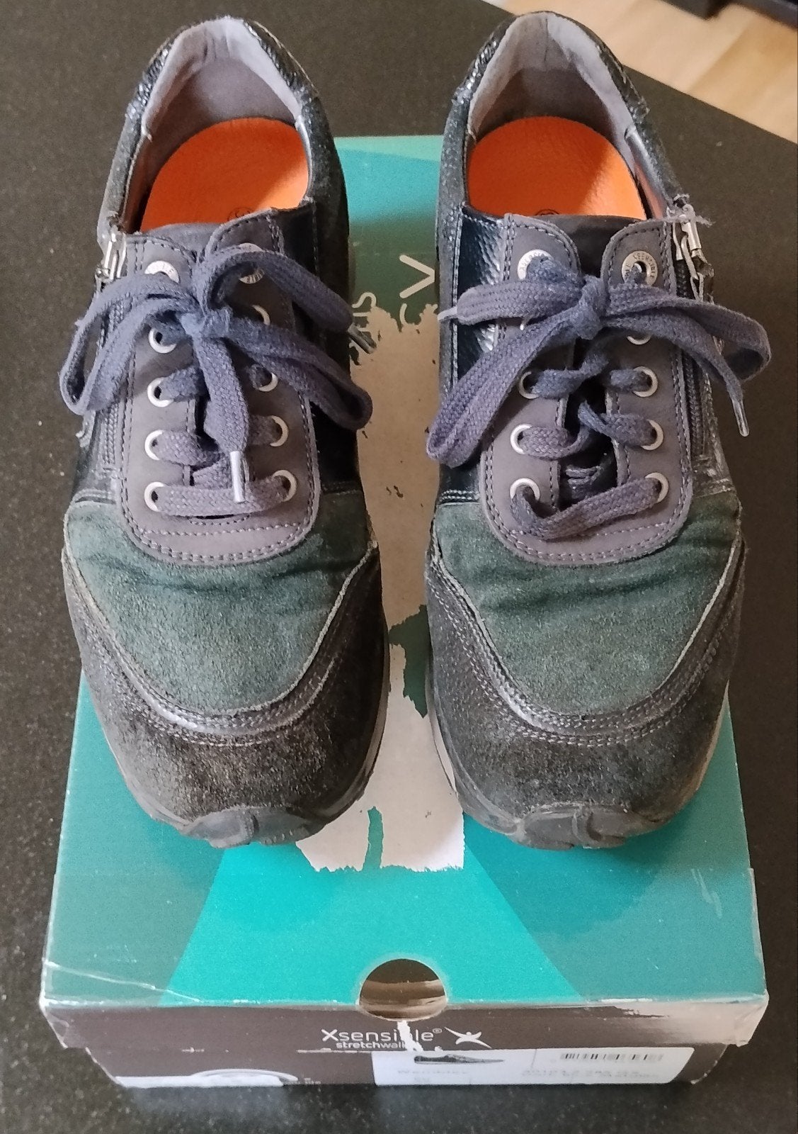 Xsensible Wembley sneakers donkerblauw metallic mt 38, Xsensible, Blauw, Ophalen of Verzenden, Sneakers of Gympen