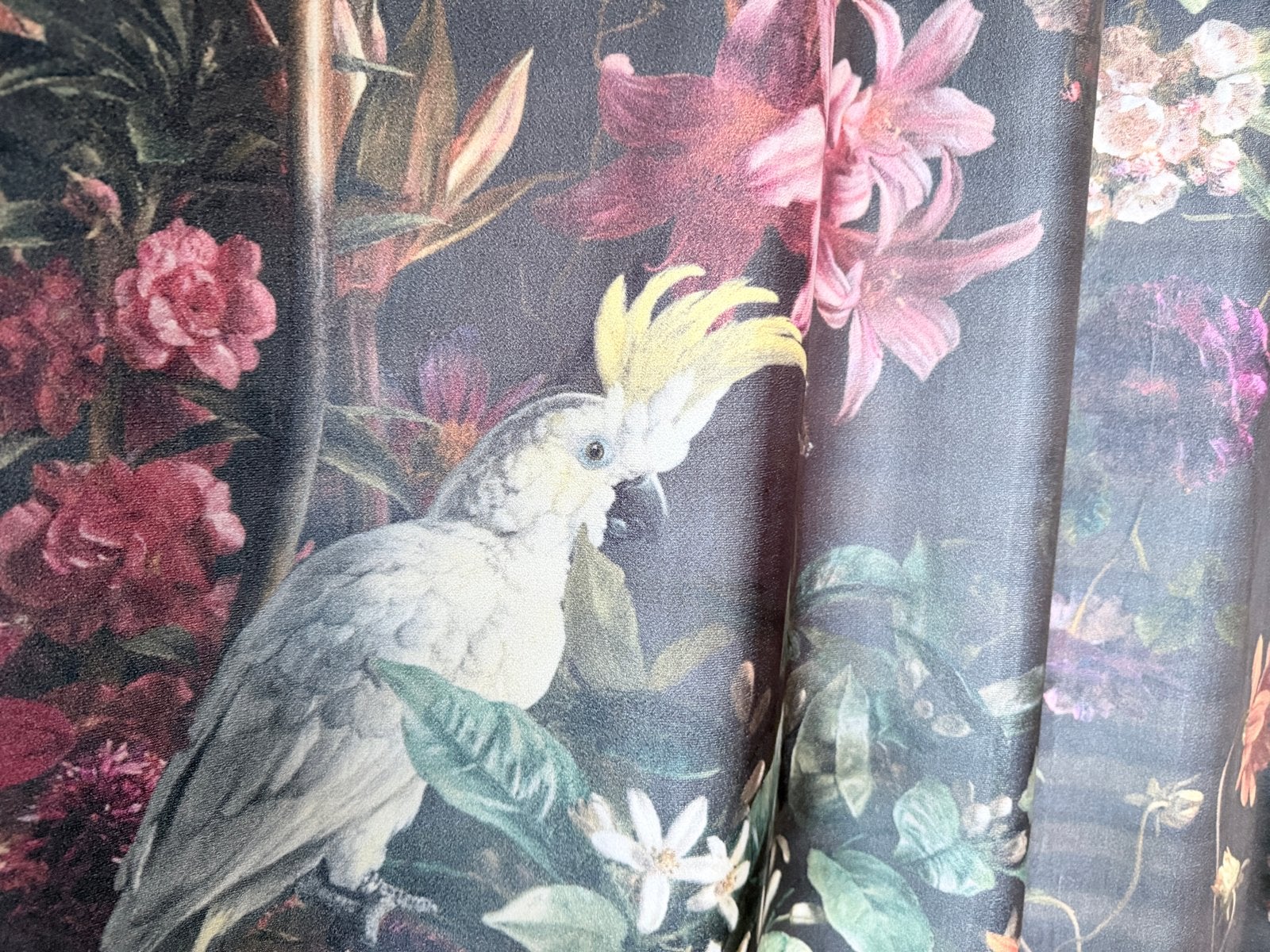 Prachtige gordijnen met vogel- en bloemenprint, Ophalen, Overgordijn, Overige merken, Verduisterend