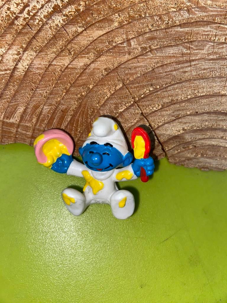 Smurfen baby smurf met pap en lepel, Verzamelen, Ophalen of Verzenden, Zo goed als nieuw