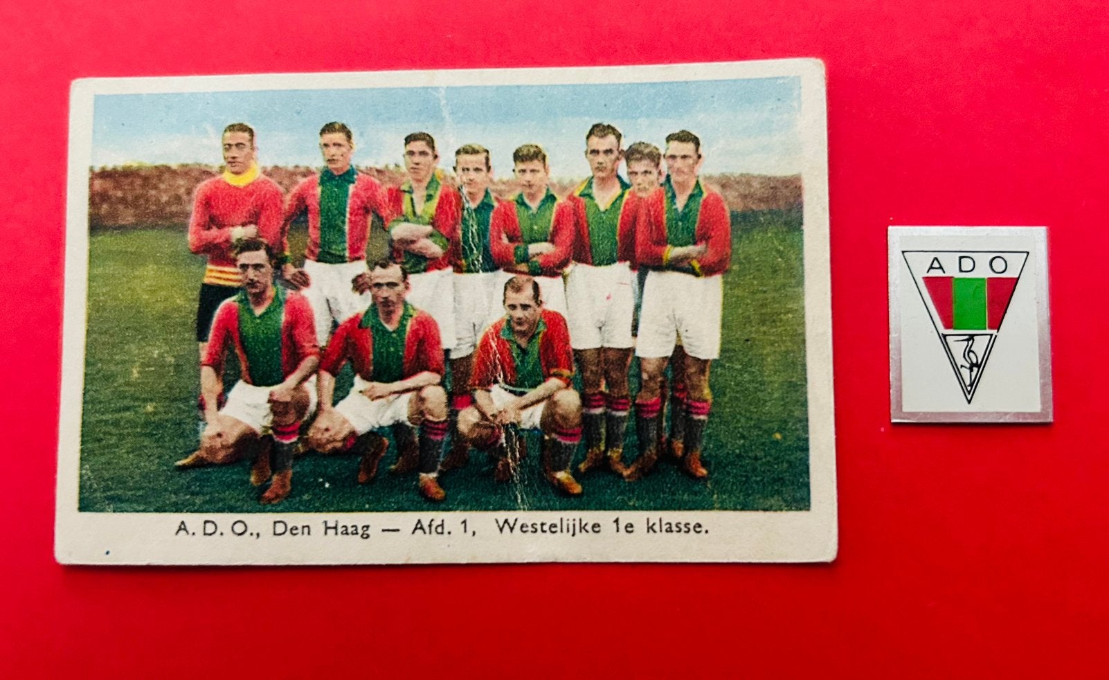 A.D.O. Den Haag - Batco klein - 1933 - Logo, Verzamelen, Ophalen of Verzenden, Zo goed als nieuw, Overige binnenlandse clubs, Poster, Plaatje of Sticker