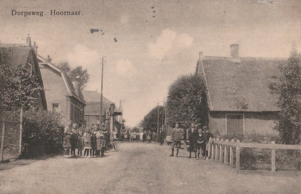 HOORNAAR  DORPSWEG MOLENLANDEN circa 1918 staat !! nr 1605, Verzamelen, Verzenden, Voor 1920, Gelopen, Zuid-Holland