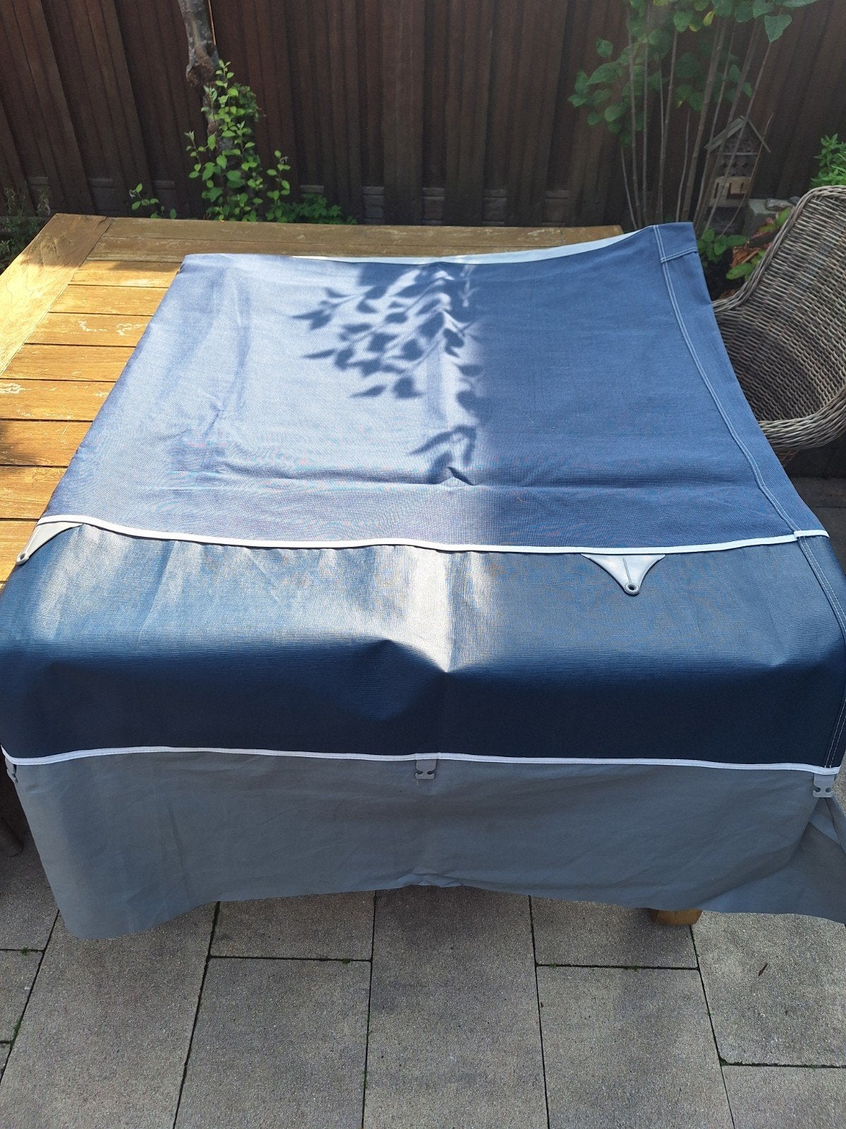 Dorema uitbouw blauw met slaapcabine, Ophalen