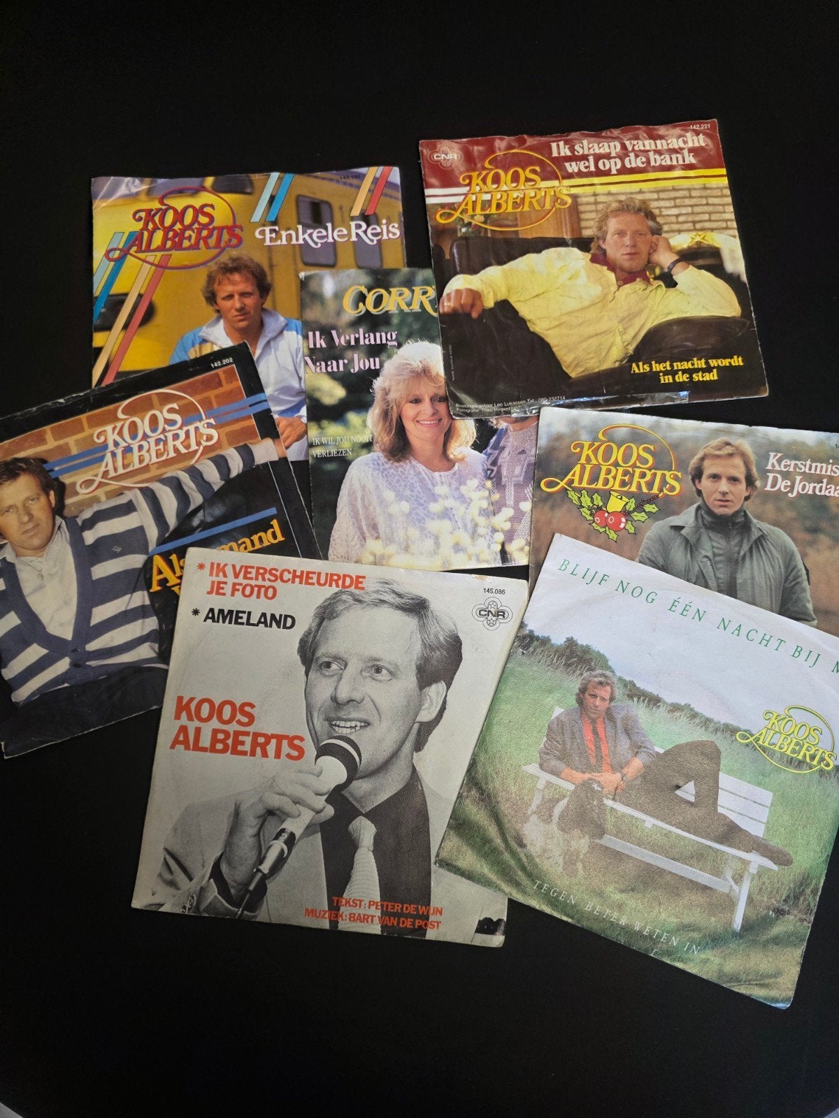 7 singles van Koos Alberts, Gebruikt, 7 inch, Ophalen of Verzenden, Fotohoes