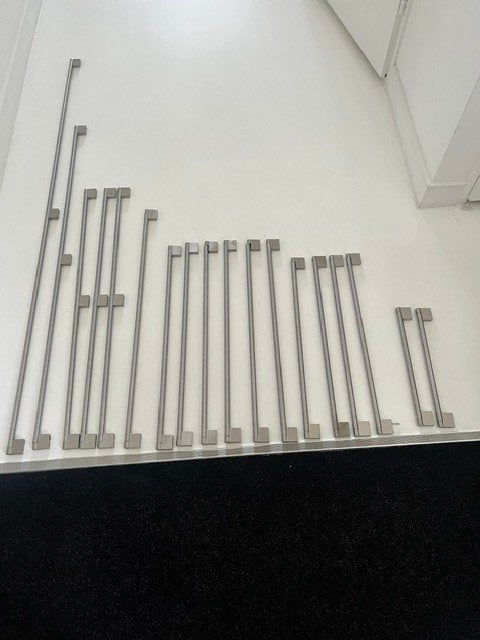 SieMatic RVS keukenhandgrepen, Huis en Inrichting, Ophalen, Gebruikt, Minder dan 50 cm, Minder dan 100 cm