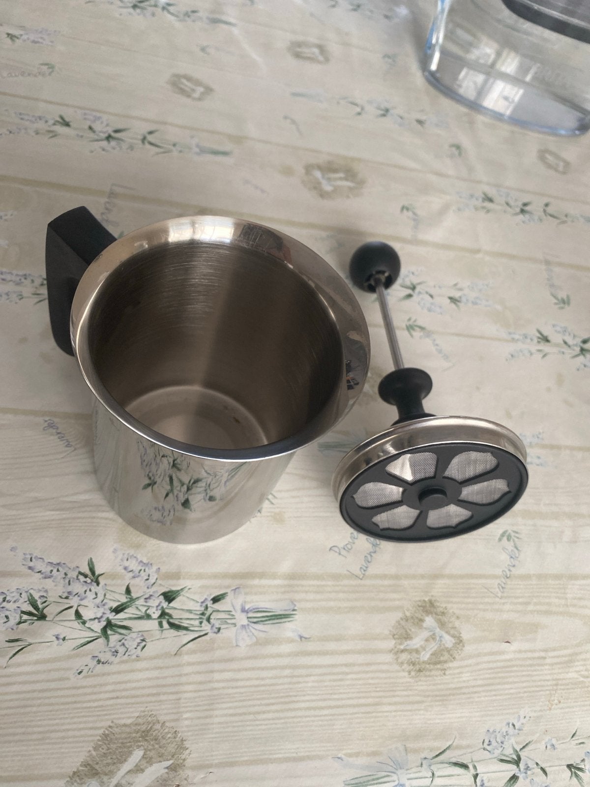 RVS Handmatige Melkopschuimer - Perfect voor Cappuccino, Ophalen of Verzenden, Zo goed als nieuw, Handmatige melkopschuimer