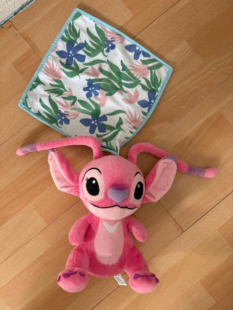 Disney Lilo & Stich knuffel Blankee Angel met doudou 25 cm, Disney, Overige typen, Ophalen of Verzenden, Zo goed als nieuw