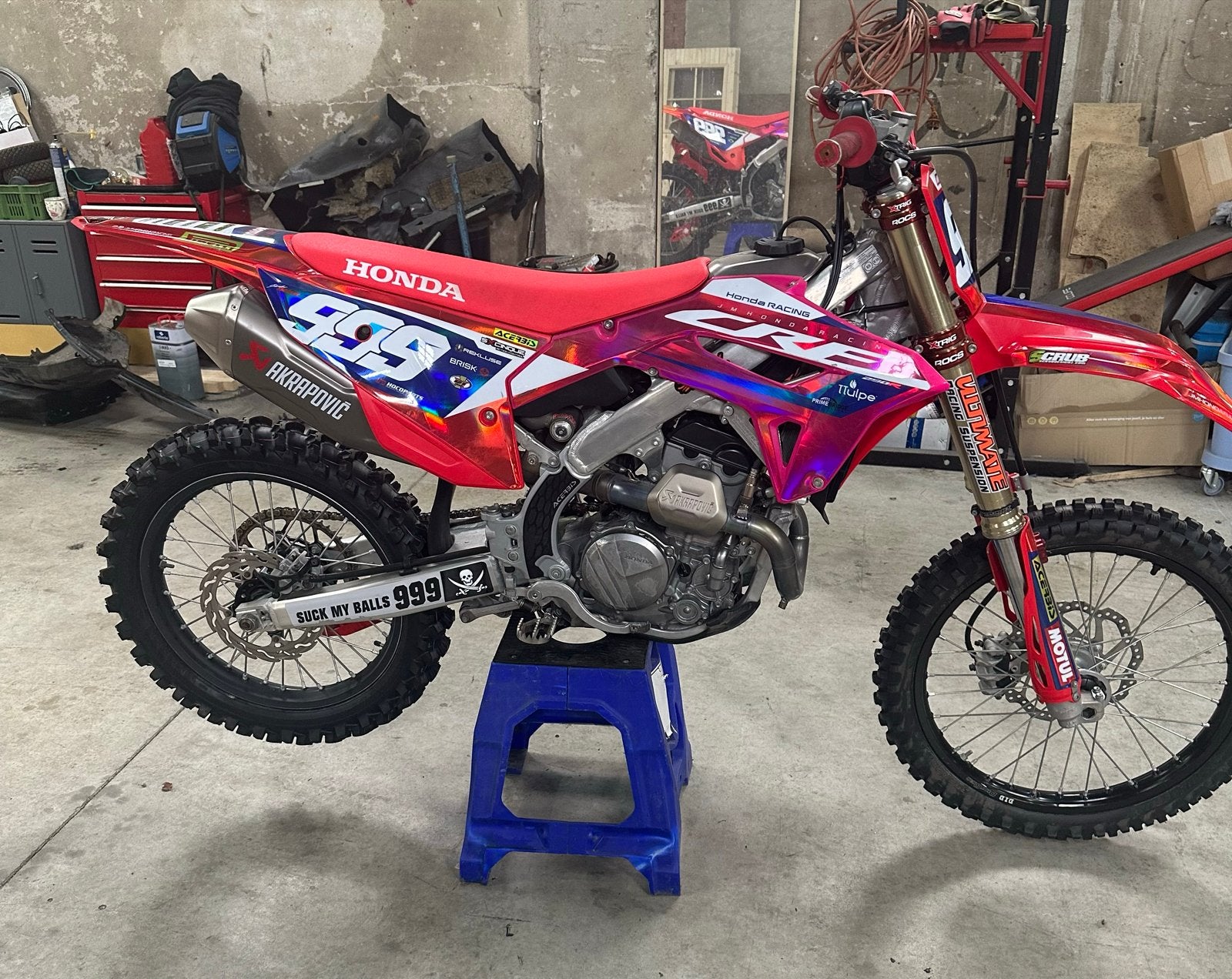 Honda CRF 250 R 2022 - Akrapovic, Sportuitlaat, Gebruikt, Particulier, Crossmotor