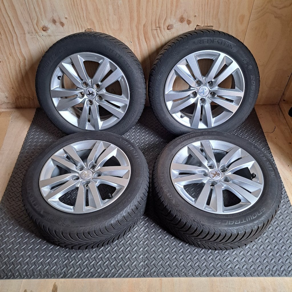 16" Peugeot velgen + winterbanden (5x108) ET44, Auto-onderdelen, Banden en Velgen, Ophalen, Gebruikt, -, Banden en Velgen