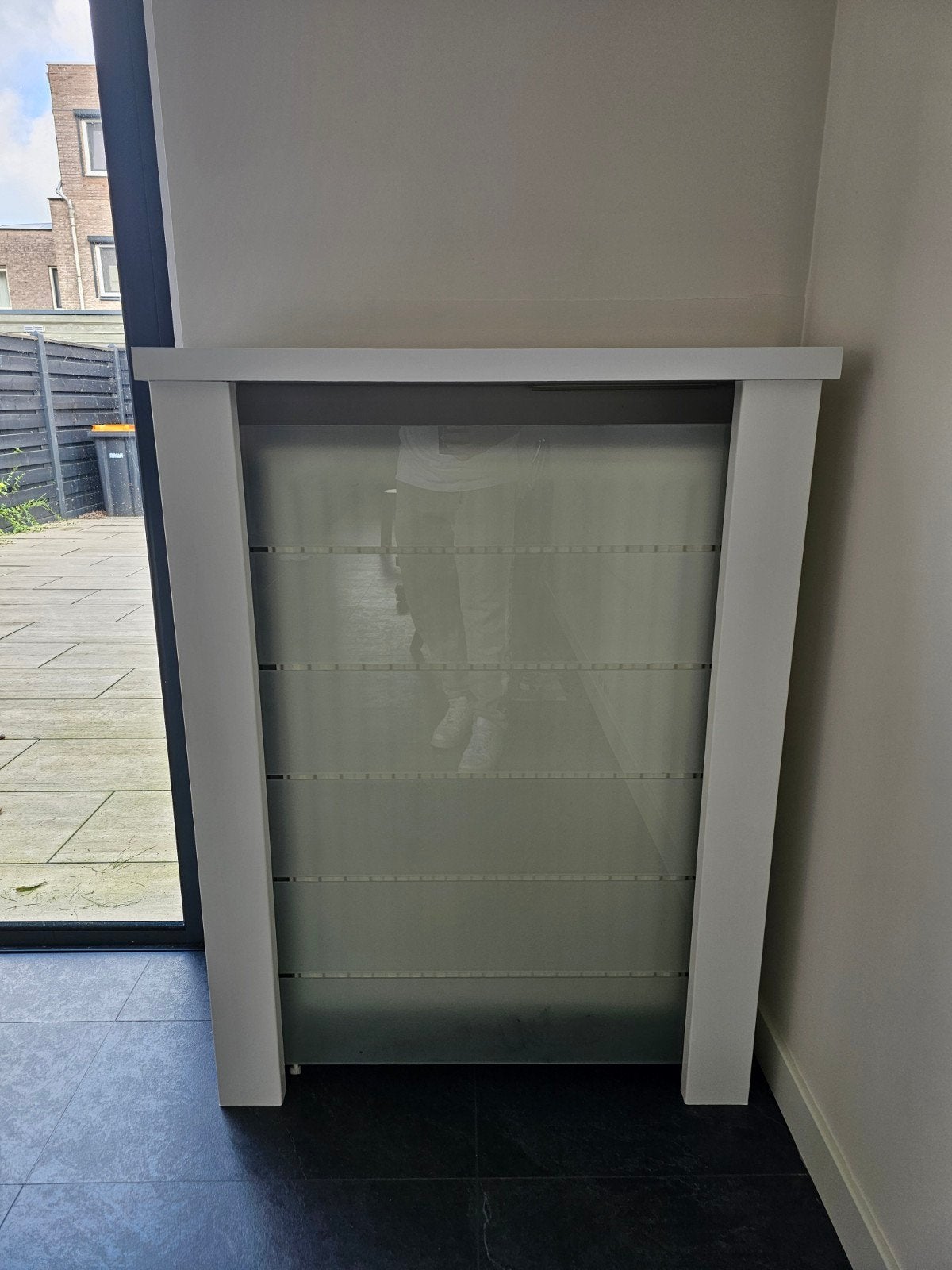 CanDo Brighton radiatorombouw radiatorbekleding mat glas, Ophalen, Hoog rendement (Hr), Radiator, Zo goed als nieuw