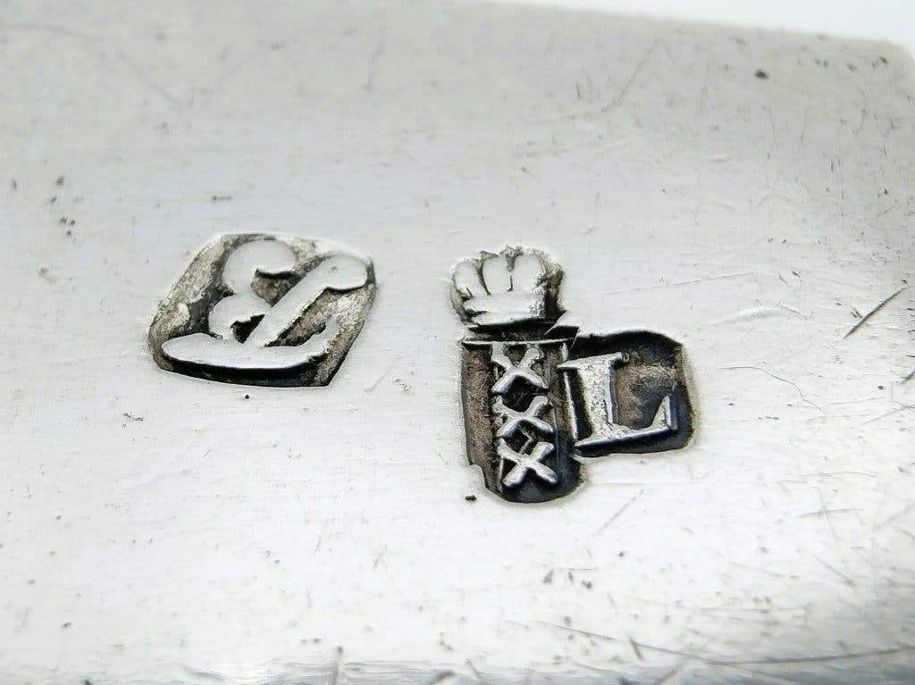 Zilveren miniatuur kolenschop, J. Borduur, Amsterdam, 1745, Verzenden, Zilver