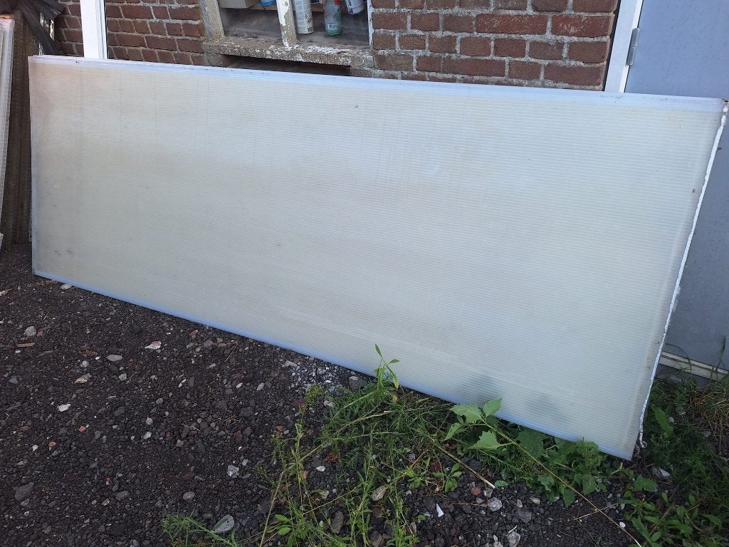 partij 5x polycarbonaat platen 10 mm kanaalplaten lichtplaat, Doe-het-zelf en Verbouw, Ophalen, Gebruikt, Overige materialen, Minder dan 20 mm